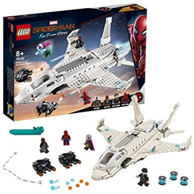 LEGO 76130 Marvel Stark Jet and the Drone Attack Happy Hogan Nick Fury Mysterio and Spider-Man Minifigures Spiderman: Far From Home Movie