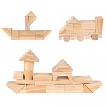 YO-HAPPY 100 Pcs/Lot Wooden Blocks Castle Building Blocks Early Educational Toys