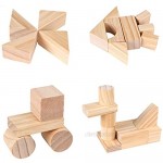 YO-HAPPY 100 Pcs/Lot Wooden Blocks Castle Building Blocks Early Educational Toys