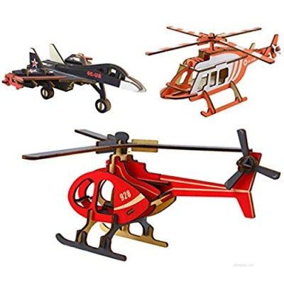 3D Puzzle  Zedela Airplane Model Wooden Puzzles for Adults/Boys/Girl/Kids Puzzles 3 PCS Kits 3D Wooden Puzzle Toy for Christmas/Birthday/Thanksgiving Day Gift