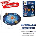 3D Solar System Jigsaw Puzzle Outer Space 3D Astronomy Planets Toy | Educational Learning Brain Teaser Desk Decor (146 Pieces)