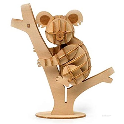3D Wooden Puzzle for Adults Animal Koala Model Puzzle  Wood Crafts Laser Cut Jigsaw Puzzle Toys Model Kits Assemble Puzzle Toy Gifts for Kids Adults Boys Girls Educational Toys (Koala Puzzle)