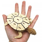 3D Wooden Puzzle for Adults Animal Turtle Model Puzzle Mechanical Puzzle DIY Assembly Puzzle Toys Brain Teaser Games Educational Toys Gift for Kids Boys Girls