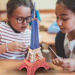 Allessimo - Artisolve 3D Wooden Puzzle Eiffel Tower Assembly Model Kit for Boys Girls Kids Family Fun Jigsaw Ages 14+