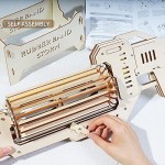 Benarita 3D Wooden Puzzle Gatling Rubber Band Machine Gun DIY Kits for Teens and Adults Maximum Loaded Bombs 108