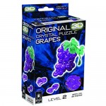 BePuzzled Original 3D Crystal Jigsaw Puzzle - Fruit Grapes Assembly Brain Teaser Fun Model Toy Food Gift Decoration for Adults & Kids Age 12 and Up 41 Pieces (Level 2)