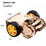 Cutefun Electric Motor Science Kit Battle Bots Remote Controlled Toy STEM Building 3D Wooden Puzzle Educational Gift