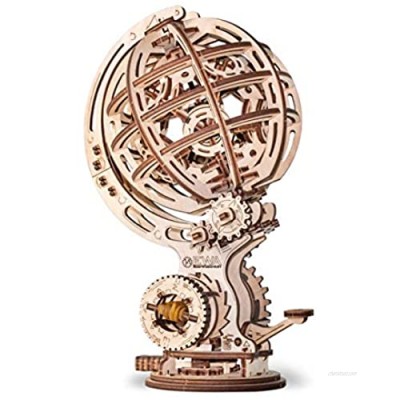EWA Eco Wood Art 3D Wooden Puzzle Mechanical Model for Adults and Teens  Kinetic Globe DIY Kit for Self-Assembly  No Glue Required