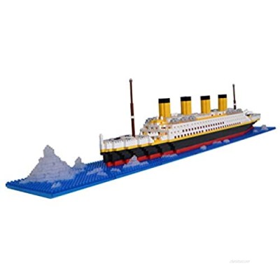 Geniteen Titanic Ship Model Building Block Set  1860 pcs Micro Mini Blocks Educational Toy  Gift for Adults and Children