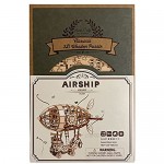 Hands Craft Airship DIY 3D Wooden Puzzle Model Kit - Laser Cut Wood Pieces Brain Teaser and Educational STEM Building Model Toy (TG407)