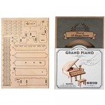 Hands Craft Grand Piano DIY 3D Wooden Puzzle Model Kit – Fun and Creative Puzzle Craft Kit Brain Teaser and Educational STEM DIY Building Toy (TG402)