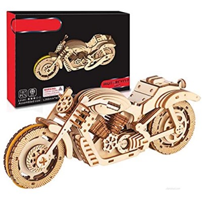 LIANGJIA Wood Art Models 3D Puzzle for Adults and Teens-Motorbike Toy Mechanical Model  Self Propelled Movable Gears 3D Puzzle Toy Birthday Gift for Boyfriend Husband
