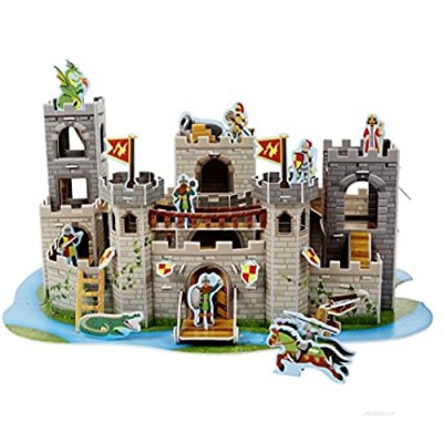 Melissa & Doug Medieval Castle 3-D Puzzle and Play Set - Dragon and Knights (100 pcs)