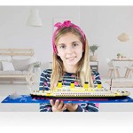 Micro Mini Blocks Titanic Ship Model Building Set 3D Puzzle Educational Toys 1860 Piece Mini Bricks Toy Gift for Adults and Kids