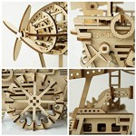ROKR 3D Wooden Puzzle Self-Assembly Model Kits Gift for Teens and Adults Air Vehicle Model