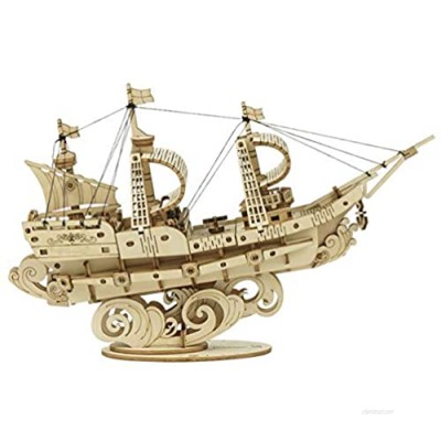 RoWood 3D Wooden Puzzle for Adults  Vintage Wooden Watercraft Model Kit to Build  Best Gift Ideas - Sailling Ship