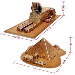 Runsong Creative 3D Puzzle Paper Model Egypt Pyramids DIY Fun & Educational Toys World Great Architecture Series 29 Pcs