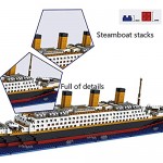 TOYSLY Titanic Model Micro Blocks Building Set 3D Puzzle DIY Educational Toy Gift for Adults and Children(1860 pcs)