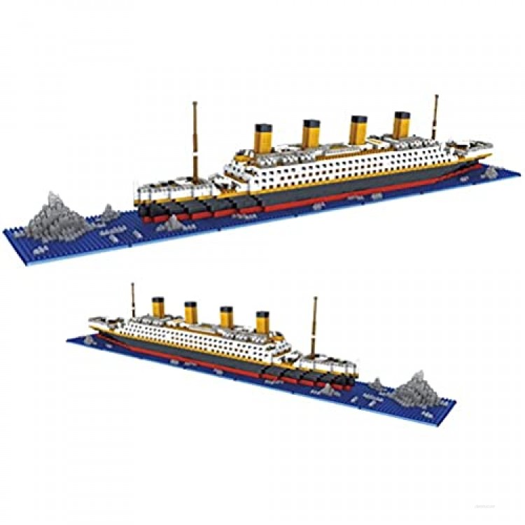 TOYSLY Titanic Model Micro Blocks Building Set 3D Puzzle DIY Educational Toy Gift for Adults and Children(1860 pcs)