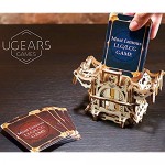 UGEARS 3D Puzzle for Board Games – Deck Box for up to 120 Game Cards - Unique Mechanical Devices for Family Tabletop Role-Playing Games - Wooden Construction Kits for Adults
