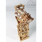 UGEARS Archballista-Tower Mechanical 3D Model Wooden Brainteaser for Adults and Teens Birthday Gift