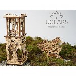 UGEARS Archballista-Tower Mechanical 3D Model Wooden Brainteaser for Adults and Teens Birthday Gift