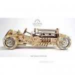 UGears Mechanical Models 3-D Wooden Puzzle - Mechanical U-9 Grand Prix Car