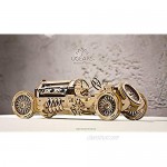 UGears Mechanical Models 3-D Wooden Puzzle - Mechanical U-9 Grand Prix Car