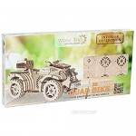Wood Trick ATV Quad Bike Toy Mechanical Wooden Model Kit for Adults and Kids to Build - 7x4″ - 3D Wooden Puzzle - STEM Toys for Boys and Girls