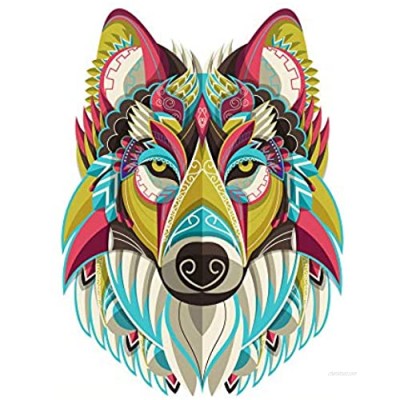 ZYFPGS Unique DIY Wooden Jigsaw Puzzles Unique Shape Family Interactive Game Animal 3D Puzzle for Adults Best Gift for Kids-Wolf