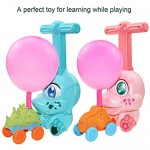 Balloon Toy Car with Pump Hand Push Inflator Air Inertia Dino Balloon Powered Racer Kit Science Experiment Educational Toys for Kids Boys Girls Christmas Party Birthday Gift