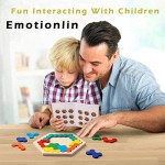 Emotionlin Tangram Jigsaw Toys Intelligence Colorful Hexagon Geometry Logic Iq Game Stem Educational Toys All Ages Challenge Wooden Brain Teaser Toy Kids