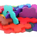 Emotionlin Tangram Jigsaw Toys Intelligence Colorful Hexagon Geometry Logic Iq Game Stem Educational Toys All Ages Challenge Wooden Brain Teaser Toy Kids