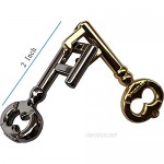Gold Silver Key Metal Brain Teaser Puzzle Metal Puzzle Brainteaser Exploration and Thinking Toy Intellectual Teaching