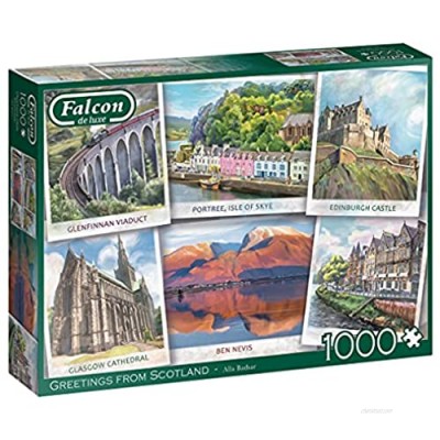 Jumbo  Falcon de Luxe - Greetings from Scotland  Jigsaw Puzzles for Adults  1 000 Piece