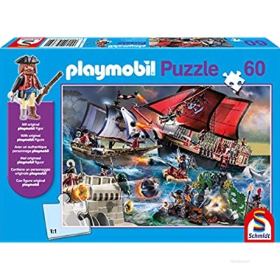 Schmidt Playmobil Pirates 60pc inc. Figure