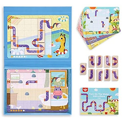 TOOKYLAND Brain Teaser Puzzles Games for Kids  Animal Bath Game Waterworks Maze IQ Puzzles  Educational Toys Logic Game for Toddlers Age 3+