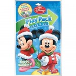 Christmas Theme Cuff Mickey Mouse Gift Set -Stocking Play Pack Pencil Erasers Markers and Big Fun Book to Color