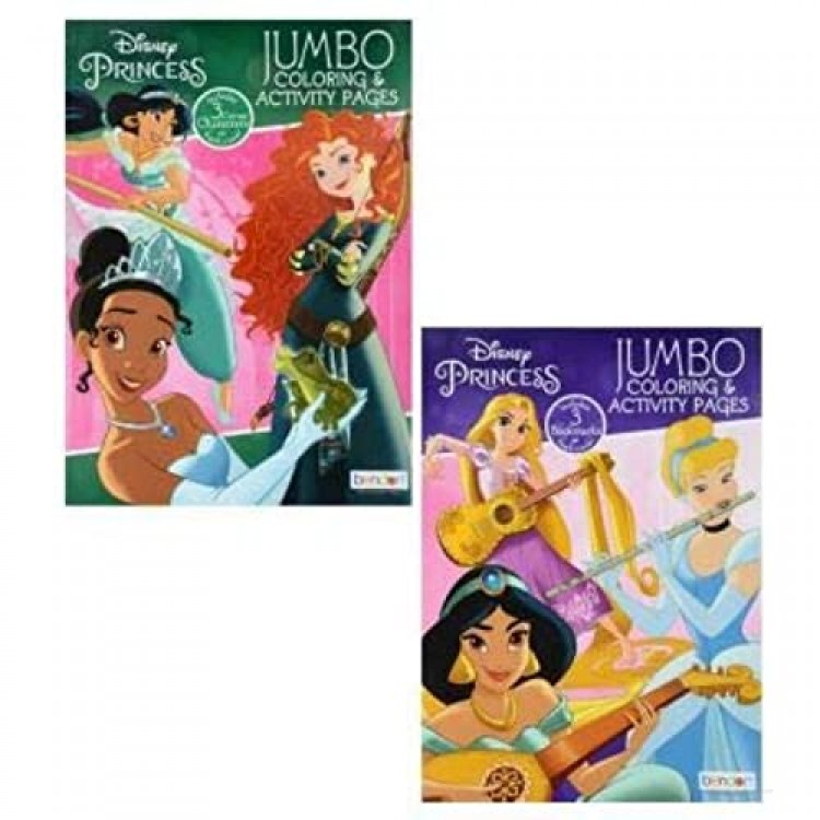 Princess Coloring Gift Set - 2 Jumbo Coloring & Activity Books