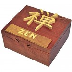 Handmade Wooden Art Intarsia TRICK SECRET Chinese character symbols: zen Jewelry Puzzle Trinket Box (4541) (g3)