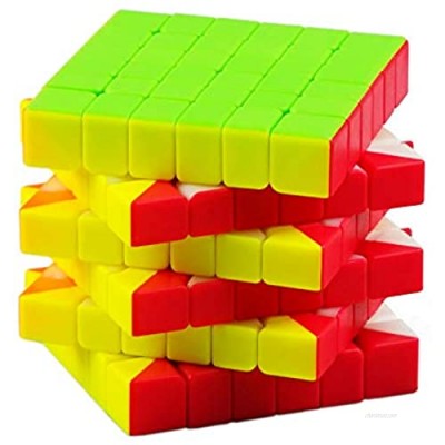 YUNTENG 6x6 Speed Cube Qiyi 6 by 6 Big Speed Cube 6x6x6 Stickerless Cube Puzzle Game Color Toy for Children and Adults
