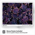BetterCo. - Purple Succulents 1000 Piece - Difficult Jigsaw Puzzles 1000 Pieces - Challenge Yourself with 1000 Piece Puzzles for Adults Teens and Kids