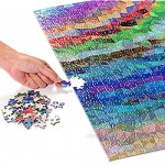 Bgraamiens Puzzle-Rainbow triangle-1000 Pieces Square Puzzle Color Challenge Jigsaw Puzzles for Adults and Kids