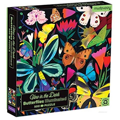 Butterflies Illuminated 500 Piece Glow in The Dark Family Puzzle