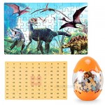 Dinosaur Puzzle Wooden Puzzles 60 Pieces Puzzles for Kids 3 Years+ Dino Toys 2 Pack Boys Girls Gift