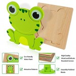 Dreampark Wooden Jigsaw Puzzles 6 Pack Animal Puzzle Games for Toddlers Kids 1 2 3 Years Old Preschool Educational Toys for Boys and Girls Ages 1-3