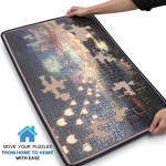Jigsaw Puzzle Board Portable Puzzle Mat Puzzle Organizer and Storage Fits 1000 Piece Puzzles Non-Slip Flannelette Surface Lightweight 23 x 32
