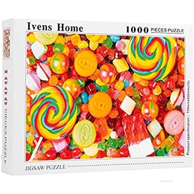 Jigsaw Puzzles for Adults 1000 Piece Large Candy Puzzles Challenging Game Gift Toys for Adults Kids Teens Family Puzzles(27.5 in x 19.6 in) (Candy)