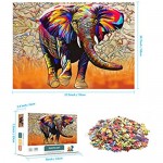 Jigsaw Puzzles for Adults 1000 Pieces Puzzles for Adults Thickened Large Puzzle for Teens Kids Painted Elephant 27.5x19.7