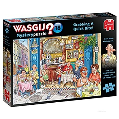 Jumbo  Wasgij  Mystery 18 - Grabbing a Quick Bite!  Jigsaw Puzzles for Adults  1 000 Piece